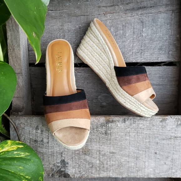 Ralph Lauren Shoes - HP!🏆Ralph Lauren Karlia Espadrille Wedges